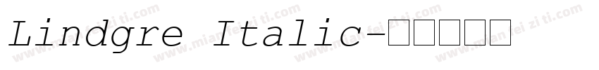 Lindgre Italic字体转换